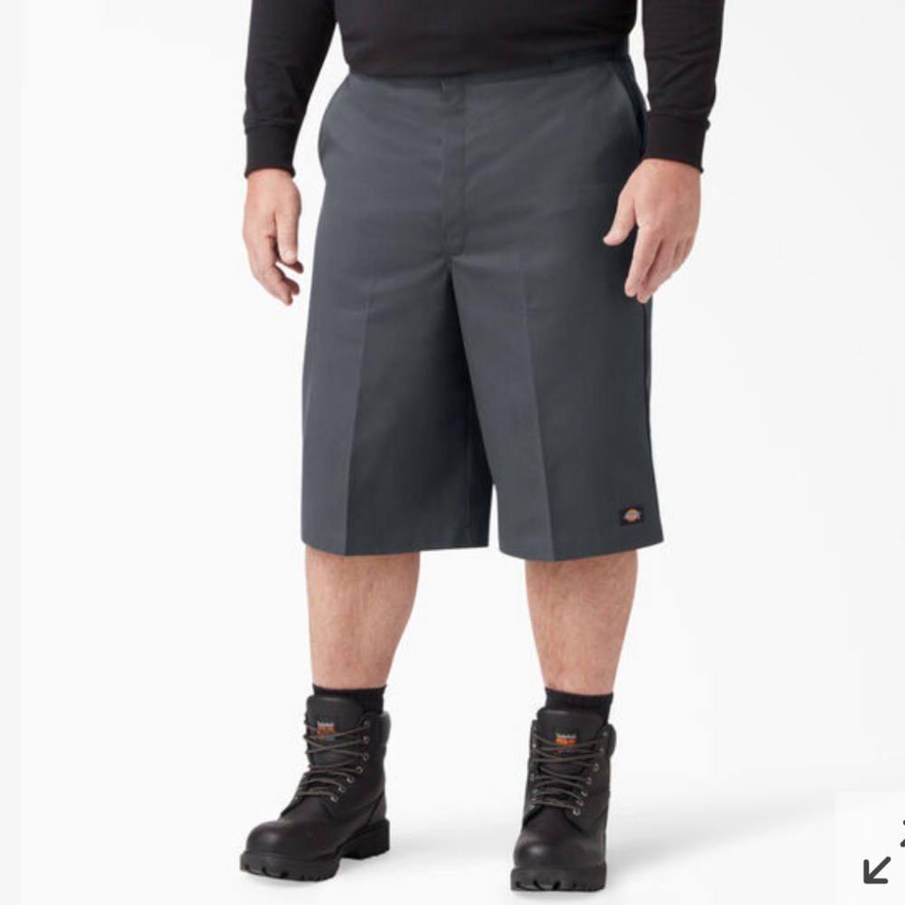 Dickies Loose Fit Multi-Use Pocket Work Shorts, 15", Charcoal Gray